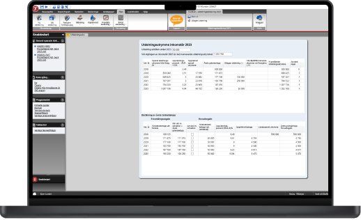 Skärmklipp som visar BL Skatt deklarationsprogram