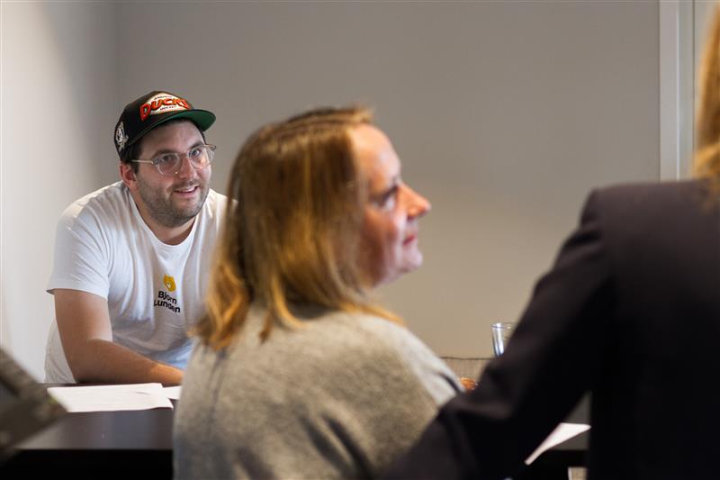 Working in the office Bjorn Lunden