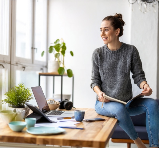 Modernt byråstod för byrån och medarbetarna