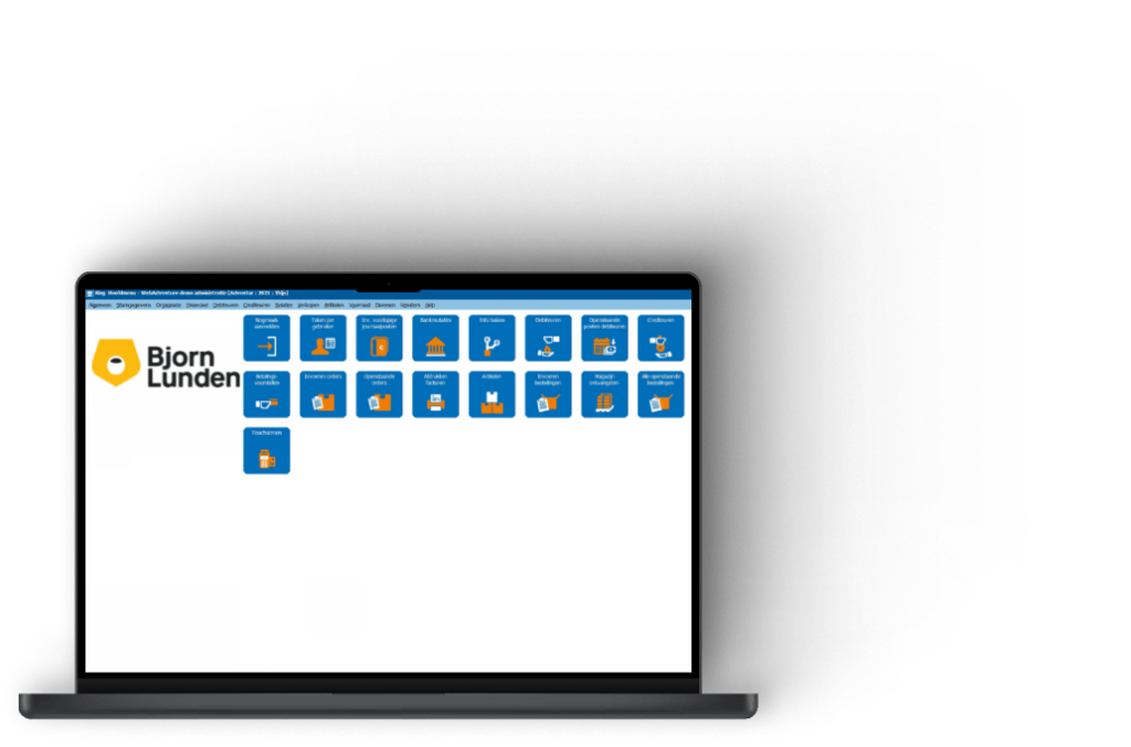 NL mock up KING ERP laptop